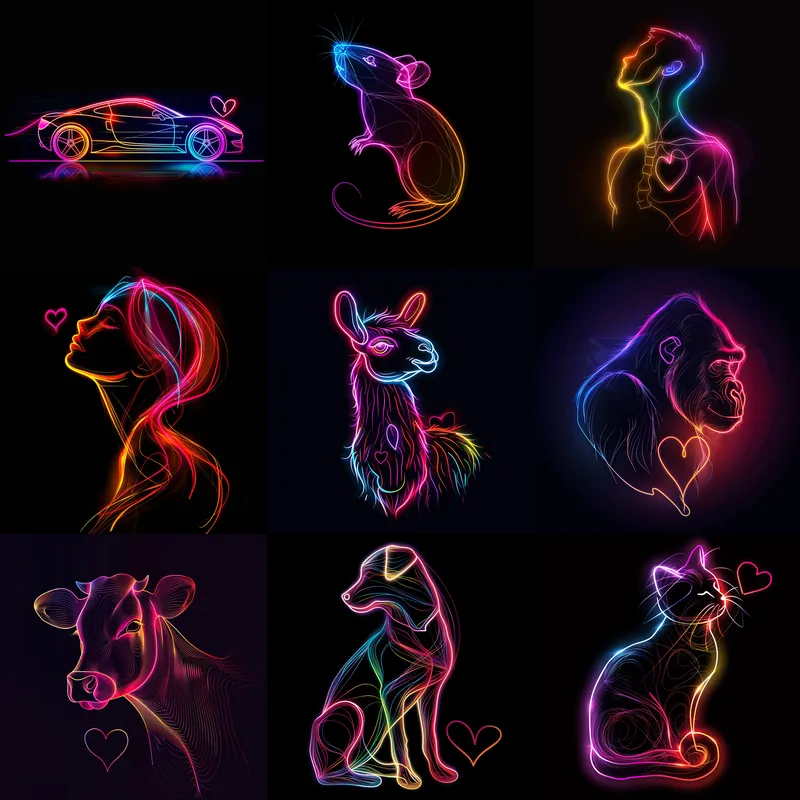Neon Logo Prompts for Midjourney - تصویر 5